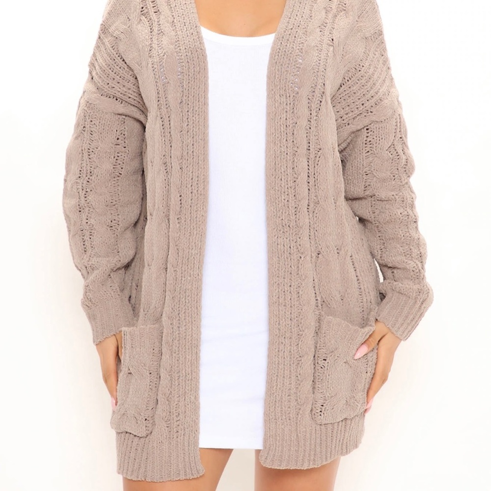 Fashion Nova “Love Tree” Trying to Get Over You Cardigan - Mocha